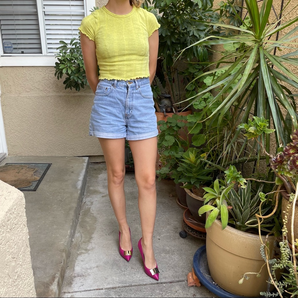 Berry color/gold Emilio Puccini leather heels in dust bag - Picture 6 of 15